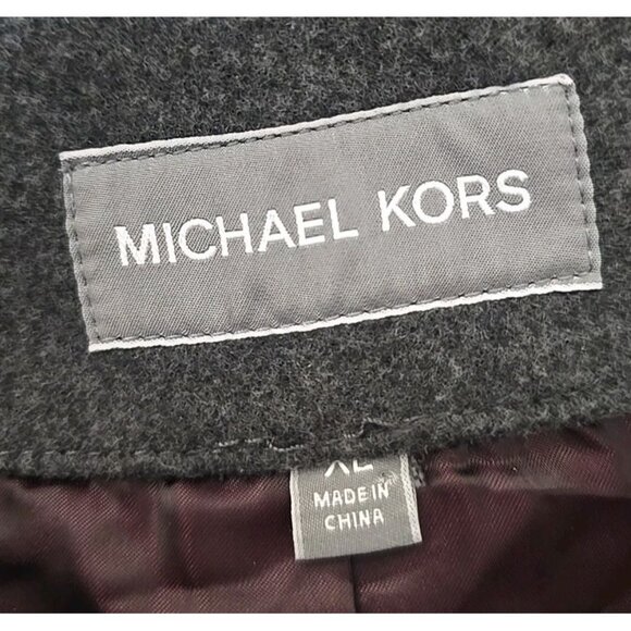 Michael Kors Men’s Overcoat Slim Fit Size XL Gray Stretch Wool Blend Coat t11 - Picture 10 of 10